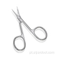 O corte feito sob encomenda da sobrancelha da segurança scissors tesouras curvadas de aço inoxidável da beleza